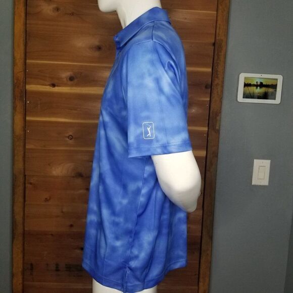 PGA Tour Blue Tie Dye Polo Shirt (size L) - Picture 3 of 10